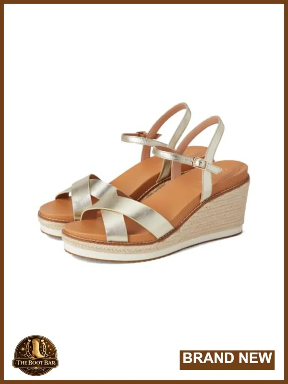 Criss-Cross Espadrille Wedge Sandals with Ankle Strap